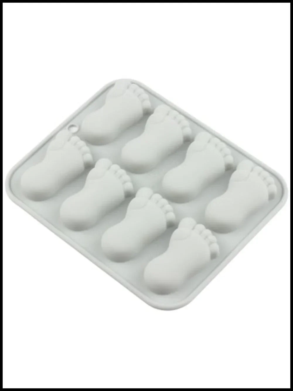 8 Cavity Baby Foot Prints Silicone Candy Mold Chocolate Baking